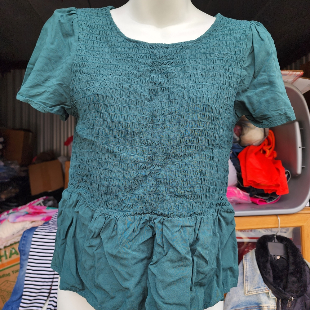 Old Navy Teal Smocked Women's Top
